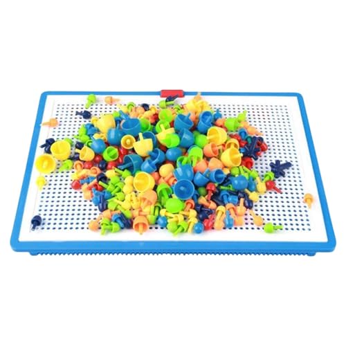 Fukamou Pilznägel-Stecktafel, Pilznagel-Puzzle | Kreative Pädagogische Steckpuzzle-Spielzeuge,Kinderpuzzles Stecktafel-Puzzle Für Kinder -Ab 3 Jahren von Fukamou