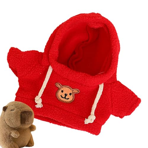 Fukamou Plüschpuppenkleidung,Kleidung Zum Bauen Eines | Bär- Kapuzenpullover - Plüsch-Capybara-Puppenkostüm, Bär, Spielzeug-Outfits, Zubehör, Stofftier-Shirt Für Puppen Mit Einer Größe Von 7,87 von Fukamou