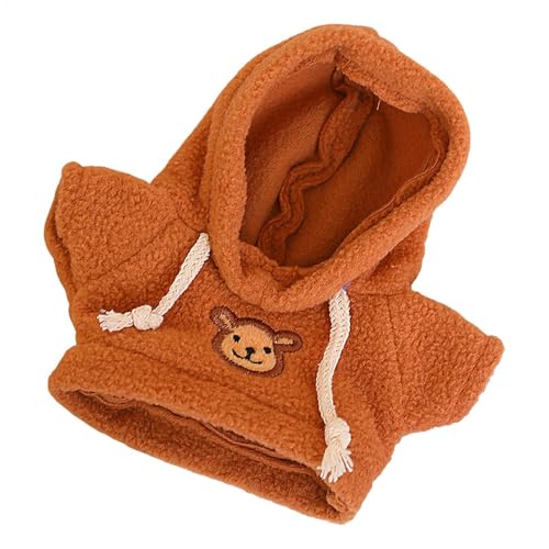 Fukamou Plüschpuppenkleidung,Kleidung Zum Bauen Eines | Bär- Kapuzenpullover - Plüsch-Capybara-Puppenkostüm, Bär, Spielzeug-Outfits, Zubehör, Stofftier-Shirt Für Puppen Mit Einer Größe Von 7,87 von Fukamou