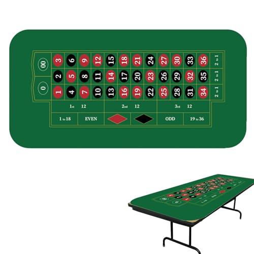 Fukamou Poker-Tischdecke, Poker-Tischdecke,120x60cm Texas Holdem Pokermatte | rutschfeste Poker-Tischmatte, Kartentisch-Abdeckungen Für- Poker-Partys, Spendenaktionen, Themenabende von Fukamou