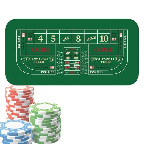 Fukamou Poker-Tischdecke, Poker-Tischdecke,120x60cm Texas Holdem Pokermatte | rutschfeste Poker-Tischmatte, Kartentisch-Abdeckungen Für- Poker-Partys, Spendenaktionen, Themenabende von Fukamou