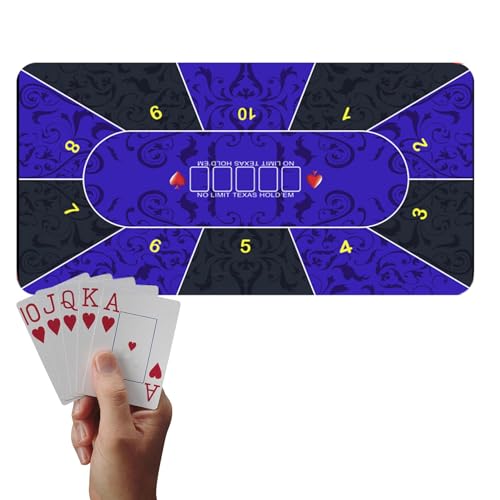 Fukamou Poker-Tischdecke, Poker-Tischdecke,120x60cm Texas Holdem Pokermatte | rutschfeste Poker-Tischmatte, Kartentisch-Abdeckungen Für- Poker-Partys, Spendenaktionen, Themenabende von Fukamou