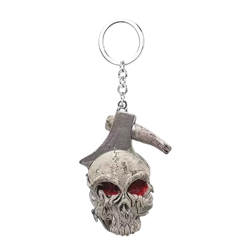 Fukamou Schlüsselanhänger Totenkopfanhänger - Halloween Neuheit Schlüsselanhänger | Neuartige Kleidung, Kreative Geschenke Für -Schlüsselanhänger, Handy, Handtasche, Rucksack, Umhängetasche von Fukamou