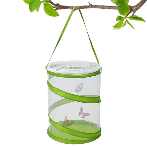 Fukamou Schmetterlings-Lebensraum Käfig - Mesh Cage Terrarium Pop-up, Caterpillar Habitat Erleichtert Das Durchschauen, Schmetterlingsgehege Für Den Innenbereich, 16 X 20 cm Hoch von Fukamou