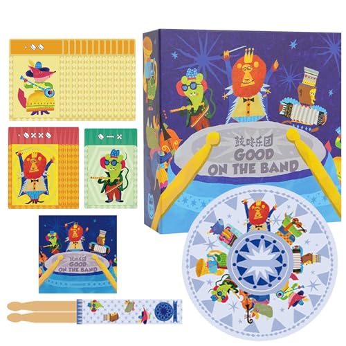 Fukamou Spielzeugtrommel, Spielzeugtrommel-Set - Pädagogische Trommelspielzeuge | Kinder-Trommelset, Pädagogische- Musikinstrumente, Kleinkindspielzeug, Sensorisches Spielzeug Für Babys von Fukamou