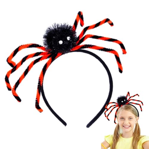 Fukamou Spinnenzubehör Für Halloween | Gruseliges Spinnen-Haarband Für Kostümpartys,Outfit Dekorationen Spinne -Slap Armband/Brosche/Stirnband Für Halloween, Parade, Kostümpartys von Fukamou