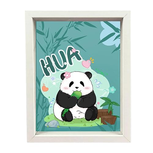 Fukamou Süßes Tierpuzzle für Kinder, Panda-Puzzle für Kinder,Handgefertigtes -Kinder-Panda-Puzzle - Kleine Bilderrahmen-Dekoration, pädagogische Lernpuzzles, handgefertigte -Puzzles von Fukamou