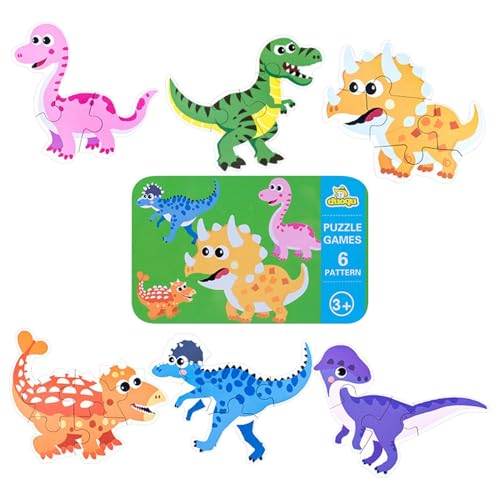 Fukamou -Tier-Puzzle, Kreatives Cartoon-Puzzle Holzspielzeug Für Kleinkinder, Interessantes Cartoon-Puzzle Für Die Frühe -Bildung, Spielzeug Für Und Mädchen von Fukamou