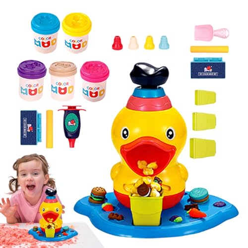 Fukamou Tonteig-Spielset für Kinder, Farbteigspielzeug | Teigformendes lustiges Nudelmacher-Spielzeug,Küche Nudelmaschine Rollenspiel Spielzeug Nudelmaschine Maschine Koch Spielzeug Bunte von Fukamou