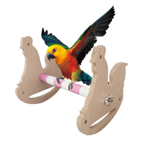 Fukamou Vogelspielständer,Vogelbarschständer | Vogelspielzeug Vogelsitzständer aus Holz | Vogel-Intelligenz-Trainingsspielzeug für Nymphensittiche, Sittiche, Sittiche, Papageien von Fukamou