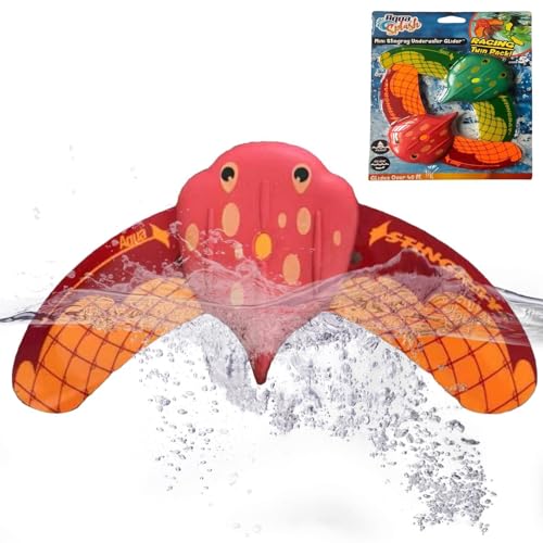 Fukamou Wasserkraft Teufelsfisch Spielzeug - Sommerbadewanne Strand Unterwassergleiter Outdoor Sch-wimmspielzeug - Kinderwasserspiel Geschenk Für Kinderwasserspiel Für Pools Seen von Fukamou