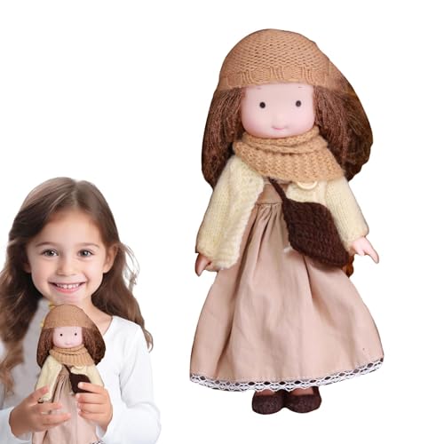 Fukamou Weiche Puppe, Handgemachtes Puppenmädchen,Entzückende Anime Stoffpuppe - Herbstthema-Puppe Mit -Kleid Und Accessoires, Heimdekoration, Umarmbares Kinderspielzeug Für Freunde Und Familie von Fukamou