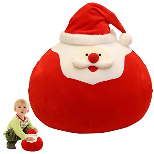 Fukamou Weihnachtsmann Kissen Plüsch | Gefülltes Rentier-Plüschtier - Schneemann Elch Santa Spielzeug Zum Händewärmen Für -Freunde, Kinder, Eltern, Weihnachtsdekoration Für Sofa, Tisch, Auto von Fukamou