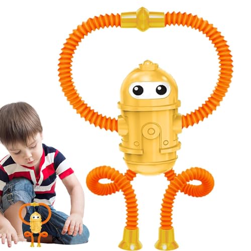 Teleskop-Saugnapf-Roboterspielzeug,Dehnbares Saugnapf-Spielzeug Im Roboter-Design, Fidget Tubes Sensorisches Spielzeug Pädagogische Robotik Pop Tubes Spielzeug Für Jungen Ab 6 Jahren von Fukamou