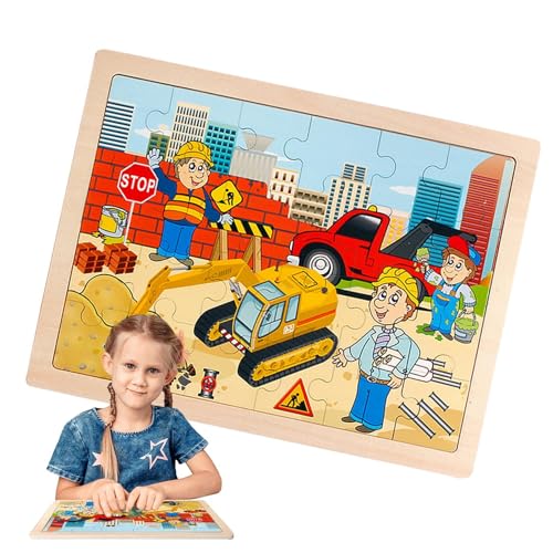 24-teilige Puzzles für Kleinkinder | Holzpuzzles frühes Lernspielzeug – 24-teiliges Puzzles Lernspielzeug für Vorschulalter und Kleinkinder von Fulenyi