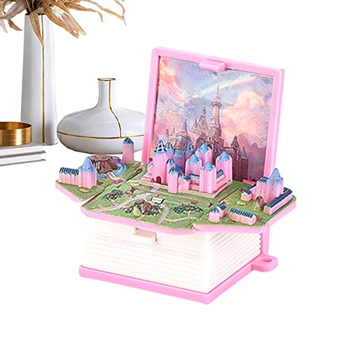 3D-Buch-Schlüsselanhänger – Fidget Key – Castle Toys 3D Fidget-Toys Pop-Up-Welt für Jungen und Mädchen von Fulenyi
