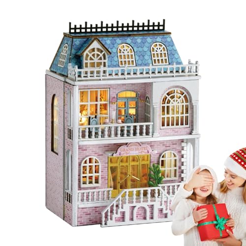 Aura Puppenhaus-Set, Holzmöbel-Set für Puppenhaus, Puppenhaus-Set aus Holz mit Möbeln und LED, Puppenhaus-Set aus Holz, Modell Aura Puppenhaus-Set, Holzmöbel-Set für Puppenhaus, Puppenhaus-Set aus Holz mit Möbeln und LED, Puppenhaus-Set aus Holz, Modell von Fulenyi