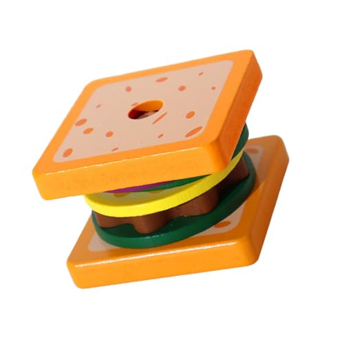 Burger-Sandwich-Stapelspielzeug,Stapelspielzeug für Lebensmittel, Stellen Sie sich vor, Sie spielen ein Hamburger-Sandwich-Stapelspiel, Lernspielzeug für die Feinmotorik im Vorschulalter für und Mädch von Fulenyi