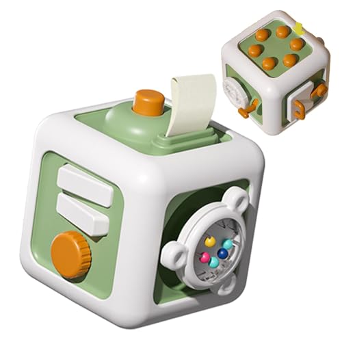 Busy Cube Spielzeug,Busy Cube,Reise-Sensorspielzeug | Fidget Cube Board Babys Spielzeug Aktivitätswürfel Reisespielzeug für mehr als 2 Jahre alte Kleinkinder von Fulenyi