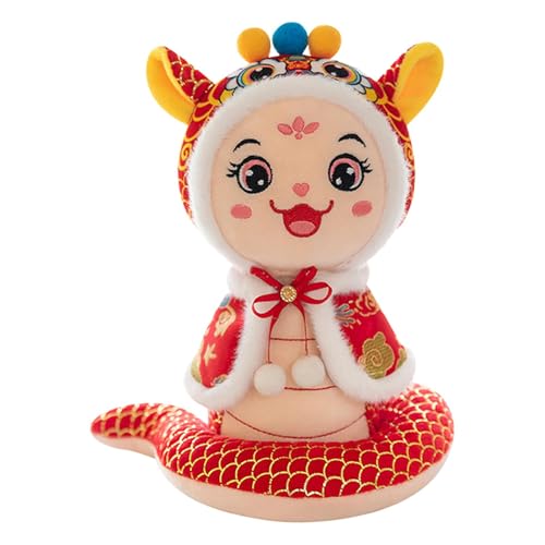 Chinesische Schlange Kuscheltier Plüschtier 2025 Jahr der Schlange Stofftier Maskottchen Puppe für Chinesische Neujahrsdekoration Frühlingsfest Ornamente Segen Souvenir Zuhause Neujahrsgeschenke von Fulenyi