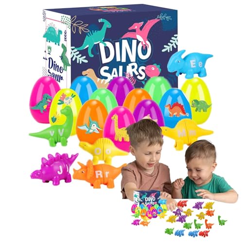 Dinosaurier-Spielzeug, Alphabet-Dinosaurier, verschiedene Alphabet, bunte Vorschulbuchstaben-Puzzles | Dinosaurier-Buchstaben-Assoziationsspiel, Lernspielzeug für Dinosaurier-Alphabet, für Mädchen bis von Fulenyi