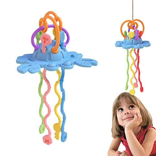 Fulenyi Baby Pull String Sensorisches Spielzeug - Babyspielzeug 6~18 Monate Sensorisches Babyspielzeug | Silikon Zugschnur Spielzeug Spielzeug für 6~18 Monate Babys Aktivität Sensorisches Spielzeug von Fulenyi