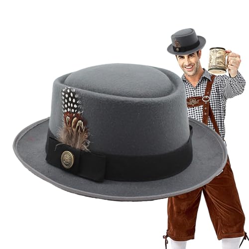 Bayerischer Oktoberfest-Kostümhut, schwarze Zylinder – Oktoberfest-Hüte für Männer | mit Feder-Emblemen, Oktoberfest-Outfits, Oktoberfest-Kostüm-Zubehör, vielseitig verwendbar Bayerischer Oktoberfest-Kostümhut, schwarze Zylinder – Oktoberfest-Hüte für Männer | mit Feder-Emblemen, Oktoberfest-Outfits, Oktoberfest-Kostüm-Zubehör, vielseitig verwendbar von Fulenyi