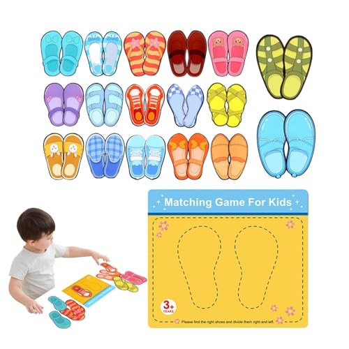 Fulenyi Farb- und Formsortierspielzeug, Konzentrationsspiel für Kleinkinder | Sicheres Schuh-Matching-Lernspielzeug - Konzentrationsspiel Hand-Auge-Koordination für Kinder, und Mädchen von Fulenyi