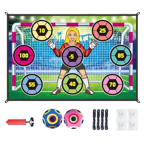 Fulenyi Fußball-Spielset, Fußball-Spielset für Kinder, Hinterhof-Fußball-Shooter-Spielzeug, Fußballspielzeug für 3–8 Jahre alte Mädchen und, Indoor-Outdoor-Hinterhof-Wurf-Fußballtorspiel von Fulenyi