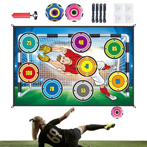 Fulenyi Fußball-Spielset, Fußball-Spielset für Kinder | Toss Soccer Goal-Spiel - Fußballspielzeug für 3–8 Jahre alte Mädchen und, Indoor-Outdoor-Hinterhof-Wurf-Fußballtorspiel von Fulenyi