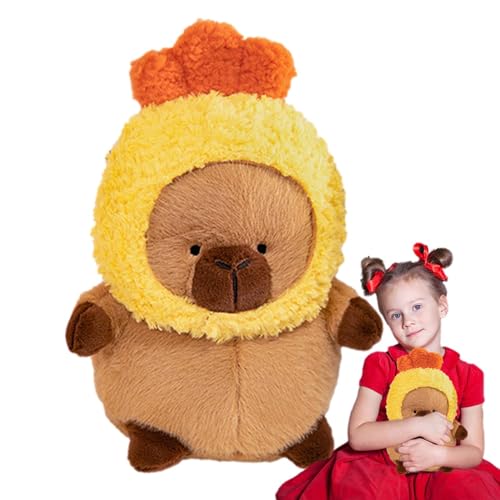 Fulenyi Gefüllte Capybara, Capybara Plüsch,Cartoon Tier Super Soft Plushies Puppe Plüschfigur | Niedliche kreative Cartoon-Capybara-Spielzeugtierpuppe, Plüschkissenspielzeug für den Kindertag von Fulenyi