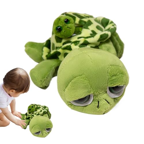 Fulenyi Gefülltes Schildkröten-Plüschtier, Schildkröten-Stofftier,Big Eyes Kids Kuscheltiere Plüschpuppe | Entzückende Tier-Plüschtiere, Tier-Deko-Kissen für Wohnzimmer und Schlafzimmer von Fulenyi