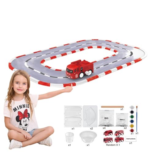 Fulenyi Gleis-Lackierspielzeug,Gleis-Gleisspielzeug,Malset Track Play Set - Leicht zusammenzubauendes Gleis- und Lernschienen-Set für Kinder, Mädchen, Weihnachten, Geburtstag von Fulenyi