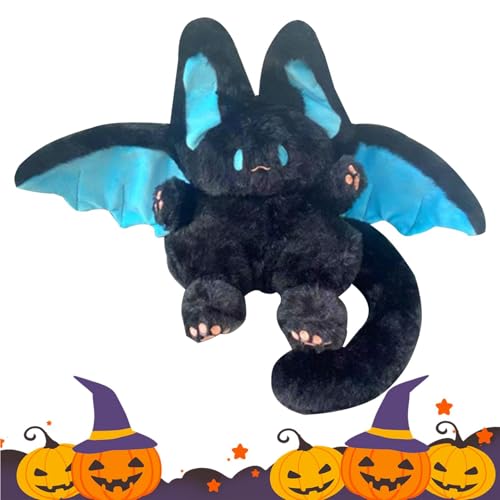 Fulenyi Gothic-Fledermaus-weiches Kuschelplüschtier, Fledermaus-Plüschpuppe - Plüschfigurenspielzeug mit Dark Element Design,Weiche und Bequeme Kuscheltier-Plüschkissen für Halloween, Ostern, von Fulenyi