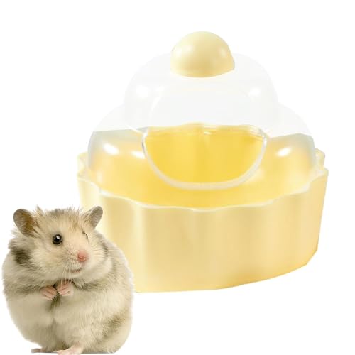 Fulenyi Hamstertoilette,Hamstertoilette - Kuchenförmiges Kleintier-Lebensraum-Dekor,Auslaufsichere, transparente, stabile Hamstertoilette für Lemminge, Mäuse, Rennmäuse, Eichhörnchen, von Fulenyi