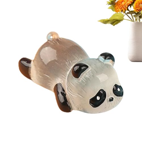 Fulenyi Kleine Panda-Figuren, Panda-Figuren, Tragbare Miniatur-Pandas, die im Dunkeln leuchten, Panda-Figuren, exquisit, handbemalt, für Familie, Freunde, Kollegen von Fulenyi