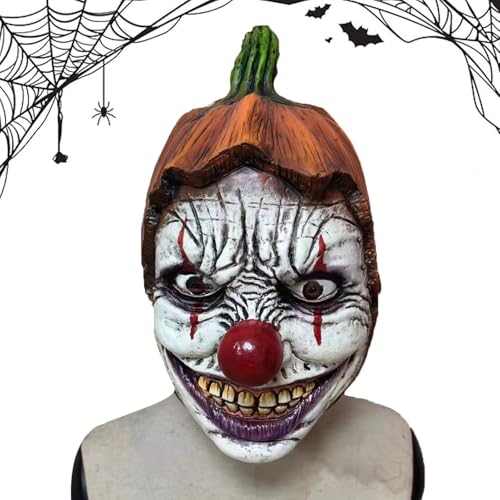Kürbiskopfmaske, gruselige Kürbismaske, Halloween-Kürbiskopfmaske - Halloween-Kürbismaske für Erwachsene, Zubehör für Kostüme Kürbiskopfmaske, gruselige Kürbismaske, Halloween-Kürbiskopfmaske - Halloween-Kürbismaske für Erwachsene, Zubehör für Kostüme von Fulenyi