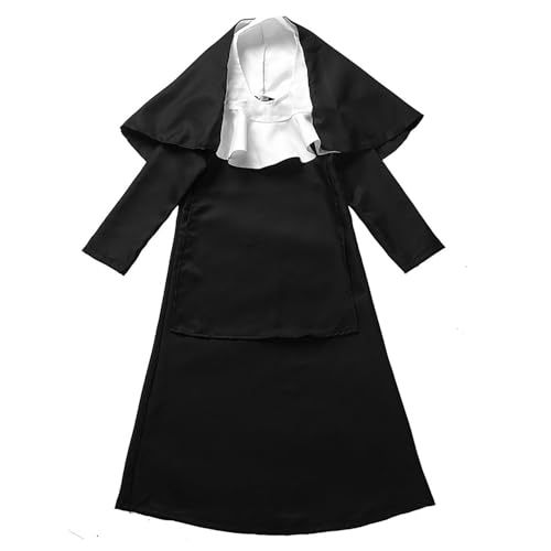 Nonnenkostüm, Nonnenkostüm für Kinder, Schwarz, Mutter, katholische Mutter, Schwester, Priester, Maria, Nonne, Gewohnheit, Halloween, Cosplay, Kostüm Nonnenkostüm, Nonnenkostüm für Kinder, Schwarz, Mutter, katholische Mutter, Schwester, Priester, Maria, Nonne, Gewohnheit, Halloween, Cosplay, Kostüm von Fulenyi