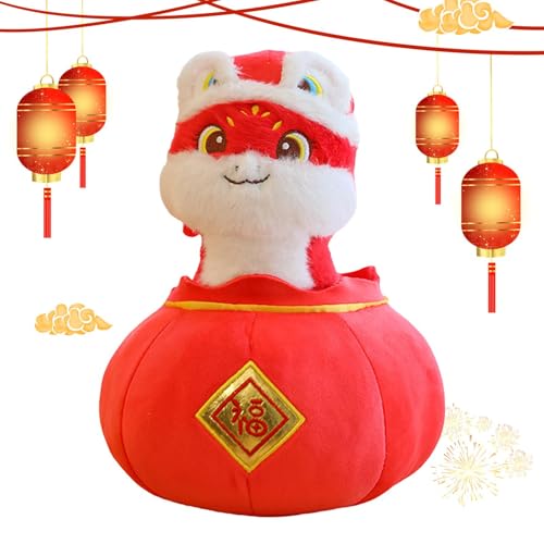 Fulenyi Plüschschlangen-Stofftier, Schlangen-Plüschtier, Chinesische Neujahrsschlangen-Kuscheltiere, 3D chinesische Schlangen-Plüschtier-Maskottchen-Puppe für chinesische Neujahrsdekoration von Fulenyi