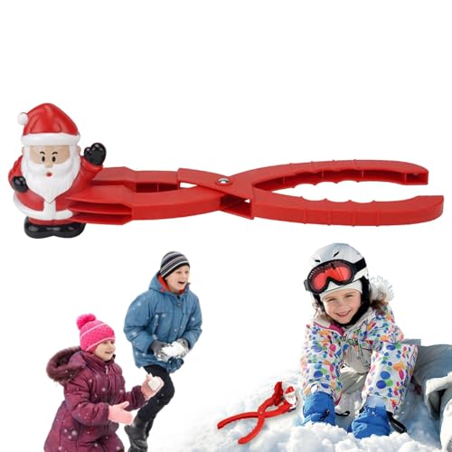 Fulenyi Schneespielzeug-Sets, Schneeball-Maker-Clips - Roter ergonomischer Schneeball-Clip-Maker für Kinder | Multifunktionale Schneemann-Form für Schneebälle mit langem Griff für Aktivitäten im von Fulenyi