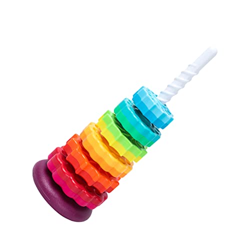 Fulenyi Stapelbare Spielzeugringe für Kinder, Lernspielzeug für Kleinkinder, Rainbow Spinning Wheel Toy, Spaß haben und die Entwicklung des Gehirns anziehen Fulenyi Stapelbare Spielzeugringe für Kinder, Lernspielzeug für Kleinkinder, Rainbow Spinning Wheel Toy, Spaß haben und die Entwicklung des Gehirns anziehen von Fulenyi