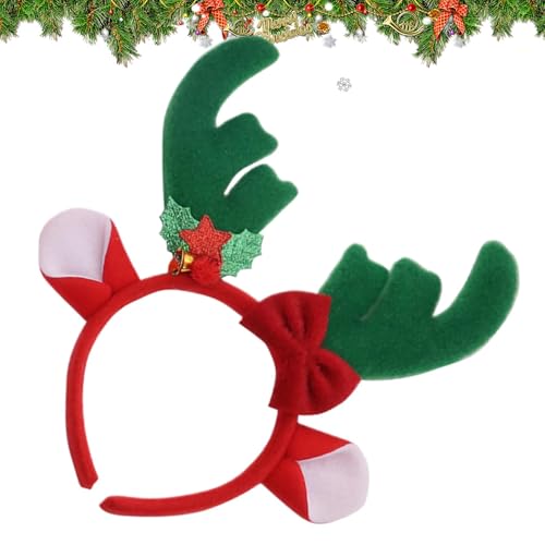 Fulenyi Weihnachtsgeweih-Haarband, Weihnachtsgeweih-Haarband | Geweih-Design, Weihnachts-Stirnband, Haarband - Erwachsene Kinder dünne dicke Haare Winter Urlaub Kopfbedeckung für Abendessen, von Fulenyi