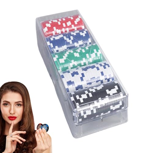 Fulenyi Zählzähler Pokerchips, Chips für Mah-Jongg-Spiele | Sichere Pokerchips Pokersets,Counting Counters Pokerchips-Set mit Aluminiumgehäuse für Spieleabende von Fulenyi