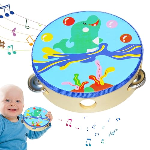 Handtrommelspielzeug, Handtrommelspielzeug – Musik-Cartoon-Spielzeug für | Lustiges und niedliches Musikinstrument für Zuhause, Schule, Tanz, Karaoke von Fulenyi