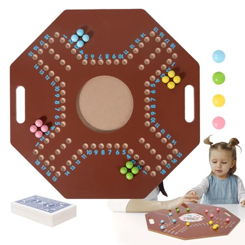 Holzbrett-Perlenspiel,Perlen-Schach-Brettspiel - Klappbares Tischstrategiespiel aus Holz | Logikspiel für Kinder ab 3 Jahren, Reisebrettspiele für Spieleabende, Lernspielzeug von Fulenyi