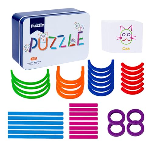 Kreative passende Puzzle-Spielzeuge, Sticks-Ringe-Puzzle-Spielzeug,Kinder blockiert Holzstab-Puzzlespielzeug - Passende Puzzle-Spielzeuge für frühes Lernen, Spielzeug-Set mit Baustöcken und von Fulenyi