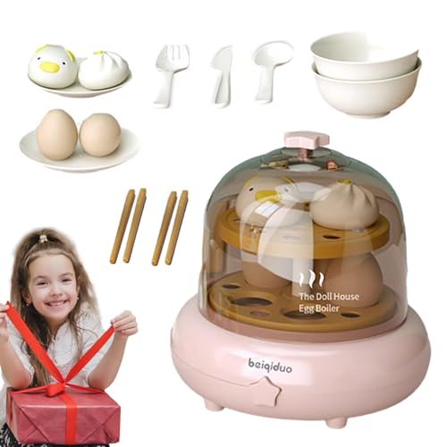 Küchenspielset,Spielküchenset,Pretend Kitchen Fake Egg Steamer mit Musik | Lernspielzeug für frühes Lernen für Kinder, batteriebetriebenes Küchenspielzeug für Mädchen, Kinder im Alter von von Fulenyi