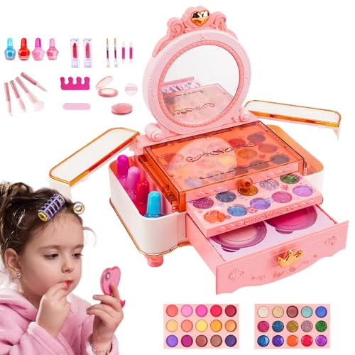 Make-up-Set für kleine Mädchen, Kinder-Make-up-Set für Mädchen | Kinder-Make-up-Set für Mädchen,Princess Make-up-Spielzeug, Kosmetikset für Kleinkinder, Make-up-Waschtische, von Fulenyi