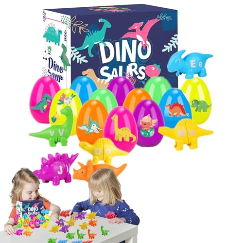 Passende Alphabet-Dinosaurier,Alphabet-Dinosaurier-Lernspielzeug,Vorschul-Dinosaurier-Feinmotorikspielzeug - Buchstaben-Dinosaurier-Matching-Spiel, pädagogisches Alphabet-Dinosaurier-Kinderspielzeug f von Fulenyi