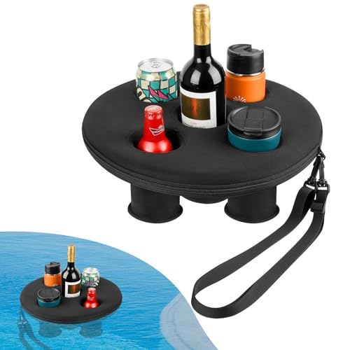 Pool Schwimmender Tablett, Untersetzer Schwimmender Getränkehalter, Getränkehalter Pool Untersetzer, Schwimmende Coasters Mit 5 Löchern, Schwimmendes Tablett Für Pool, Schwi Mmender Untersetzer von Fulenyi